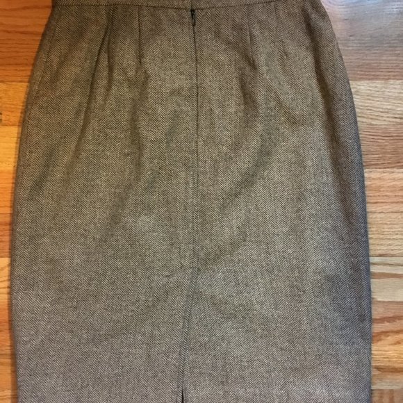 WOMENS KATE HILL BLACK TAUPE PENCIL SKIRT  6P - Picture 3 of 8